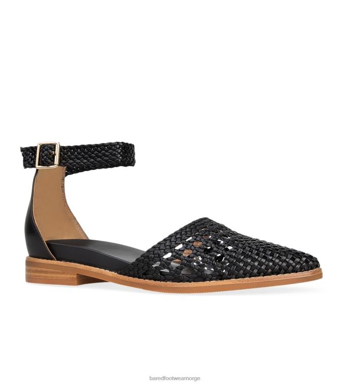 Bared Footwear kvinner argus V20X212 flate sandaler i svart skinn