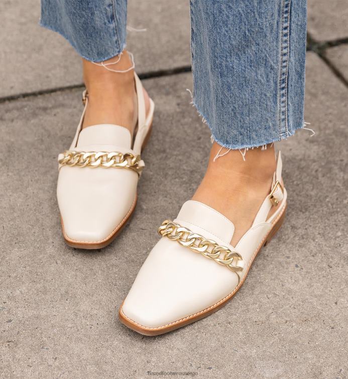 Bared Footwear kvinner basa V20X72 havremelk med kjede ballettflater