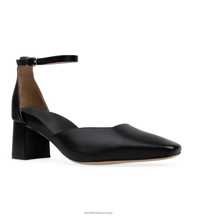 Bared Footwear kvinner bieter V20X293 lave hæler i svart skinn