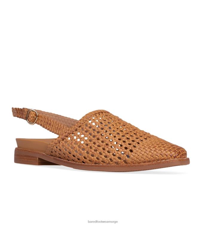 Bared Footwear kvinner chickadee V20X213 solbrune flate sandaler i skinn