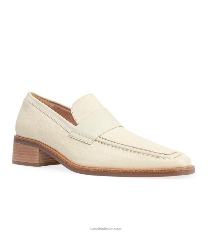 Bared Footwear kvinner curassow V20X233 ecru småstein loafers i skinn