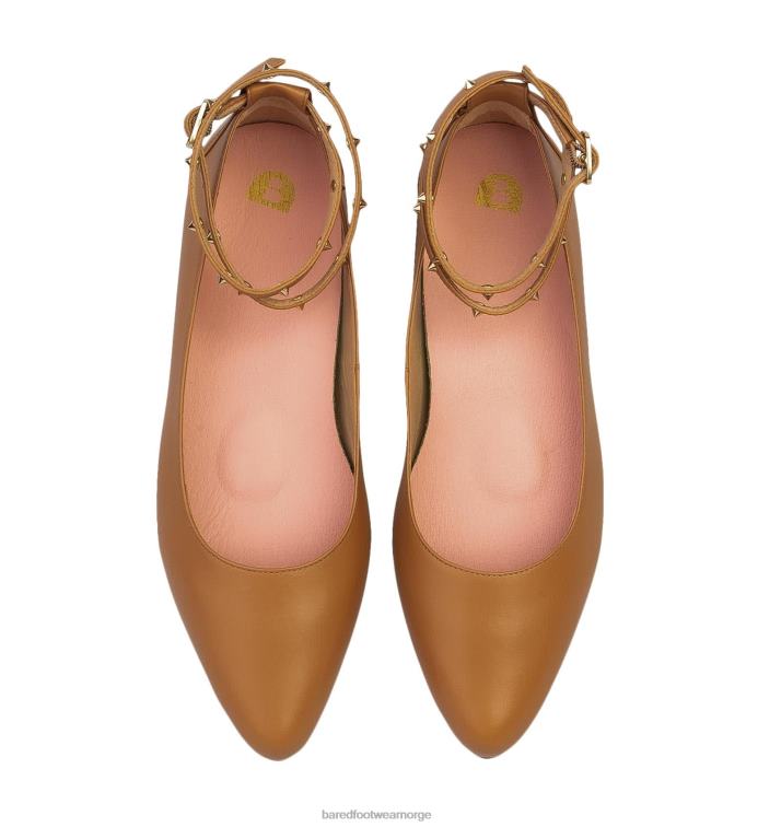 Bared Footwear kvinner currawong iii V20X289 tan skinn ballett leiligheter