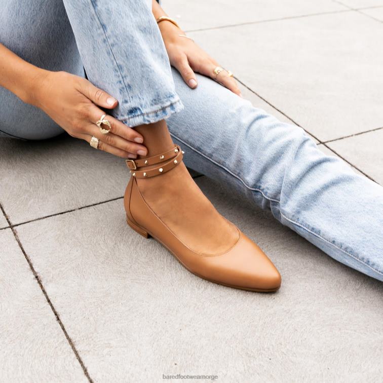 Bared Footwear kvinner currawong iii V20X289 tan skinn ballett leiligheter