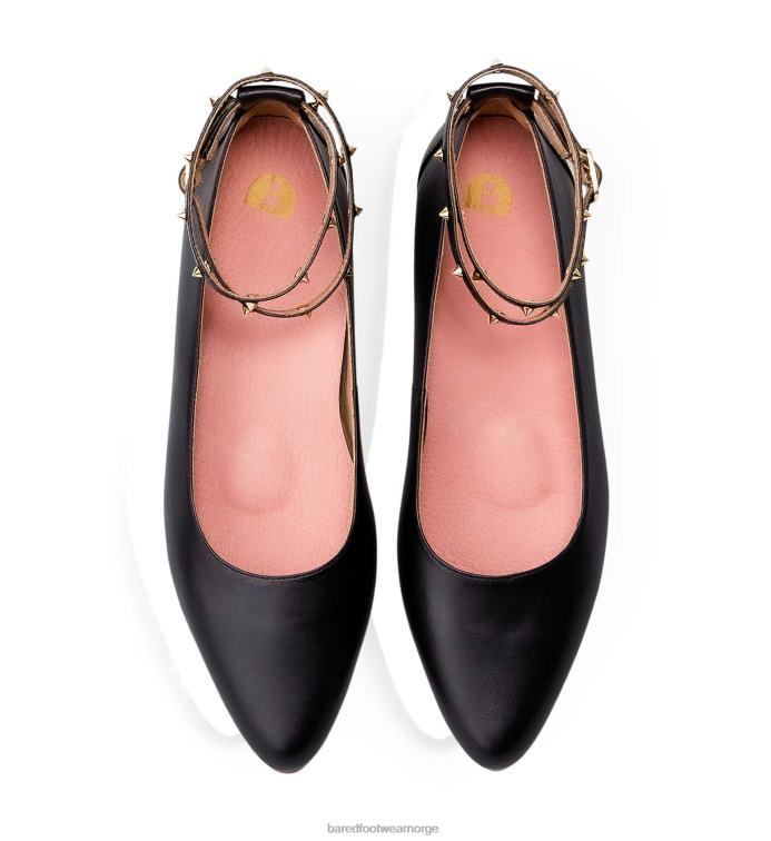 Bared Footwear kvinner currawong iii V20X295 ballettleiligheter i svart skinn