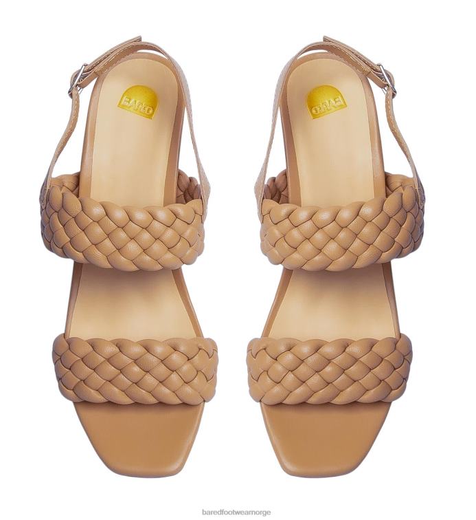 Bared Footwear kvinner elachura V20X180 tan skinn høye hæler