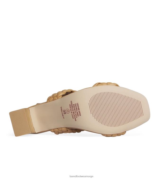 Bared Footwear kvinner elachura V20X180 tan skinn høye hæler