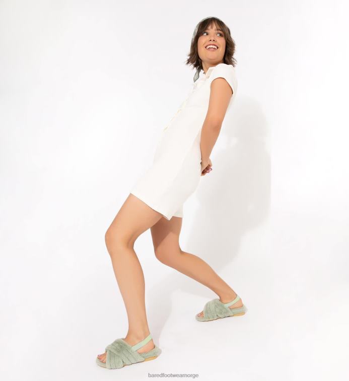Bared Footwear kvinner flufftail V20X271 sjøskum tøfler i fuskepels