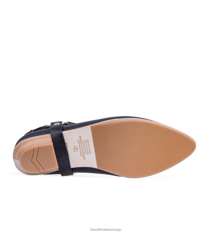 Bared Footwear kvinner gjøk V20X291 flate støvletter i svart skinn