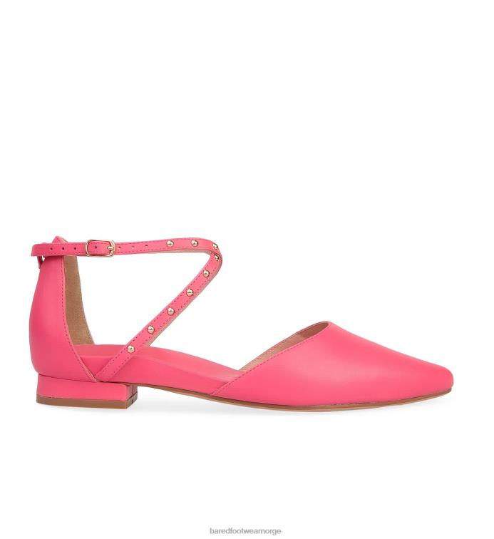 Bared Footwear kvinner grackle V20X138 ballettleiligheter i rosa skinn