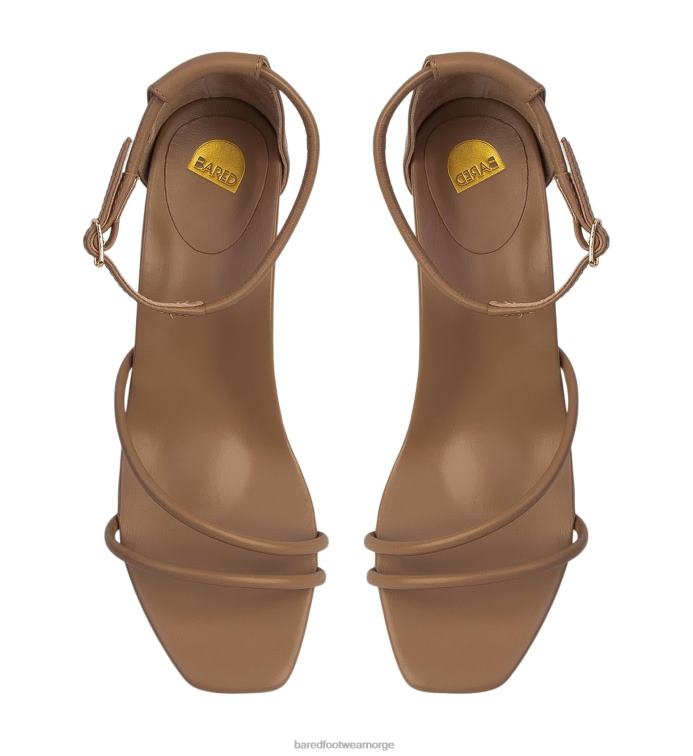 Bared Footwear kvinner gullfink V20X256 lave hæler i taupe skinn