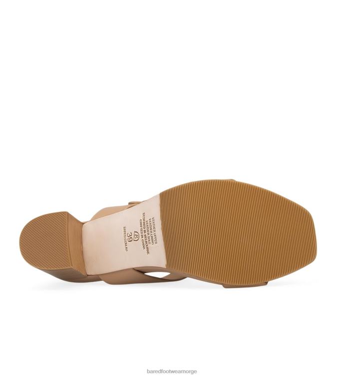Bared Footwear kvinner hamerkop 2 V20X272 høye hæler i lett brunt skinn