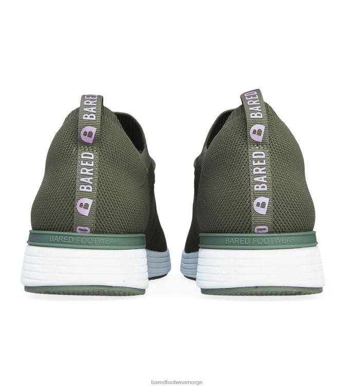 Bared Footwear kvinner jinzo V20X128 khaki strikkede joggesko