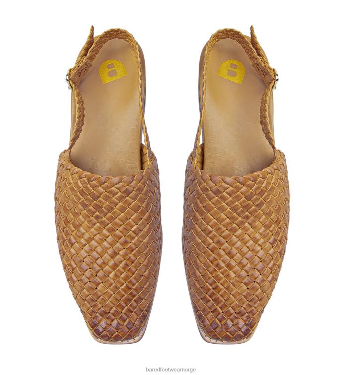 Bared Footwear kvinner junco V20X171 solbrune flate sandaler i skinn