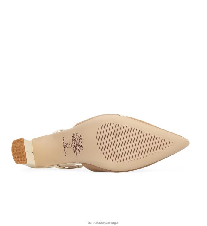 Bared Footwear kvinner kiskadee V20X305 høye hæler i latte- og havremelkskinn