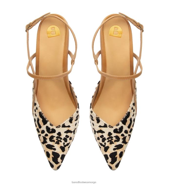 Bared Footwear kvinner kiskadee V20X71 leopard kalvehår høye hæler