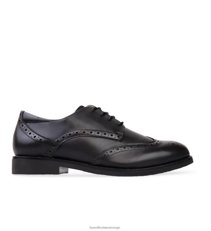 Bared Footwear kvinner kurser V20X225 svart med flate blonder i sort såle