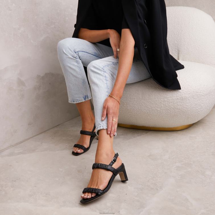 Bared Footwear kvinner motmot V20X270 lave hæler i svart skinn