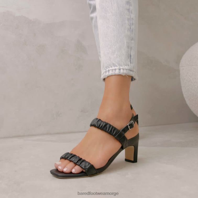 Bared Footwear kvinner motmot V20X270 lave hæler i svart skinn