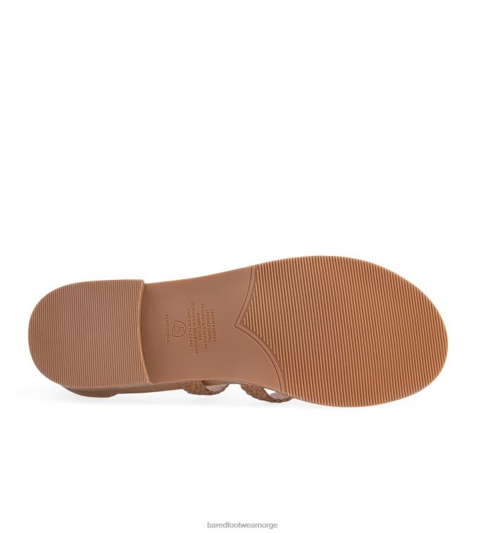 Bared Footwear kvinner murrelet V20X173 solbrune flate sandaler i skinn