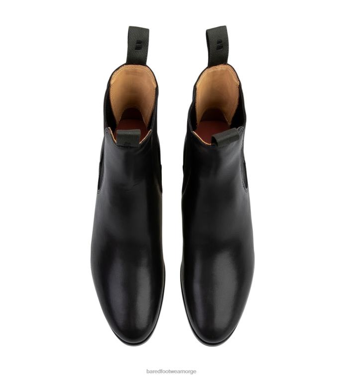 Bared Footwear kvinner pelikan V20X286 flate støvletter i svart skinn