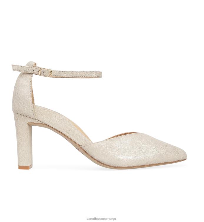 Bared Footwear kvinner pewee V20X113 champagne shimmer høye hæler i skinn