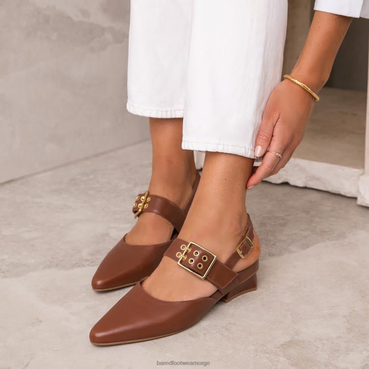 Bared Footwear kvinner rubin V20X260 ballettleiligheter i kaffeskinn