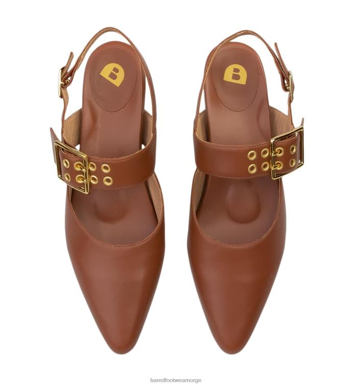 Bared Footwear kvinner rubin V20X260 ballettleiligheter i kaffeskinn