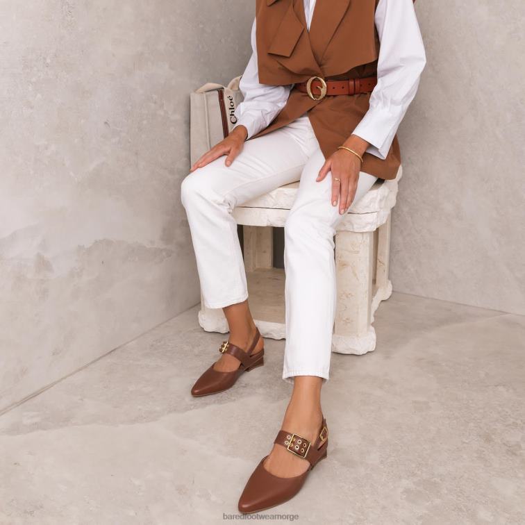 Bared Footwear kvinner rubin V20X260 ballettleiligheter i kaffeskinn