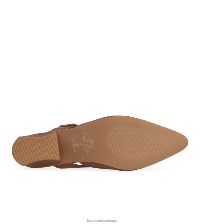 Bared Footwear kvinner rubin V20X260 ballettleiligheter i kaffeskinn