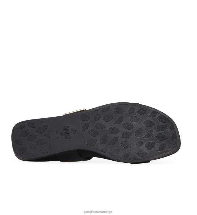 Bared Footwear kvinner sanderlinger V20X253 flate midnattsandaler i gummi