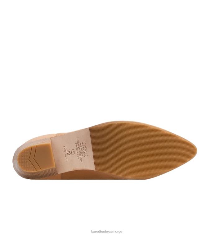 Bared Footwear kvinner struts V20X160 brune flate støvletter i skinn