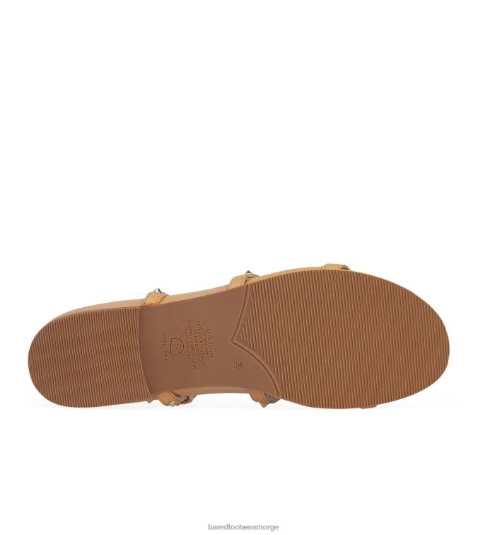 Bared Footwear kvinner sumphen V20X239 flate sandaler i lys brunt skinn