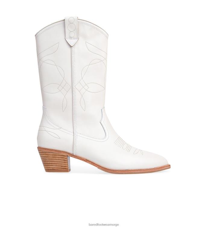 Bared Footwear kvinner tinkerbird 2 V20X147 flate støvletter i hvitt skinn