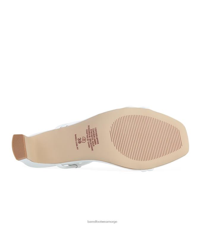 Bared Footwear kvinner towhee V20X166 lave hæler i hvitt skinn