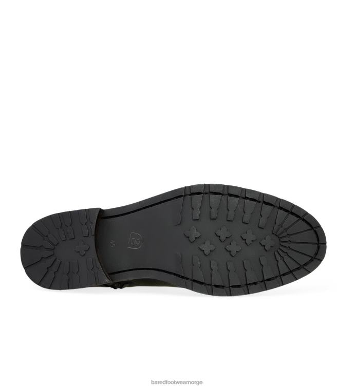 Bared Footwear menn argon V20X12 svarte rullesteinstøvler i skinn