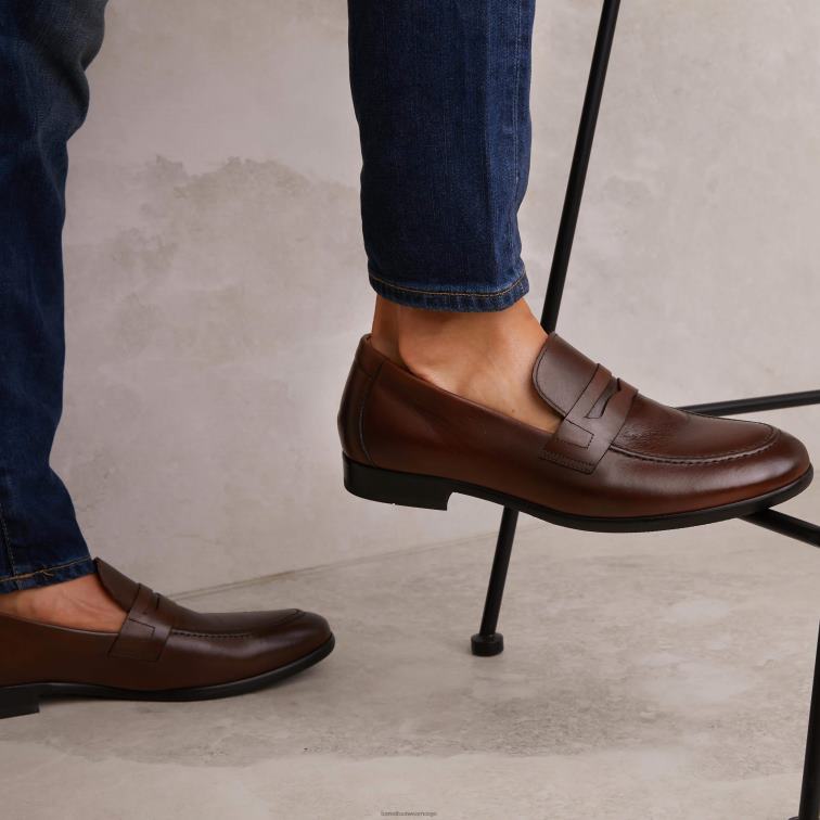 Bared Footwear menn elektrum V20X58 loafers i sjokoladeskinn