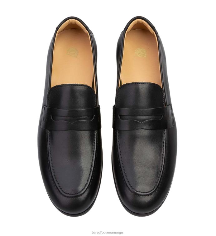 Bared Footwear menn elektrum V20X62 loafers i sort skinn