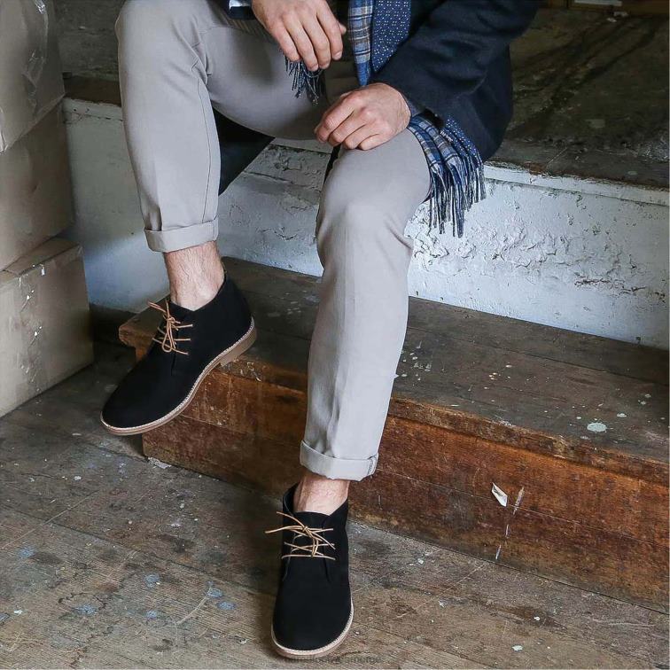 Bared Footwear menn hydrogen 2 V20X59 svarte nubuck-støvler