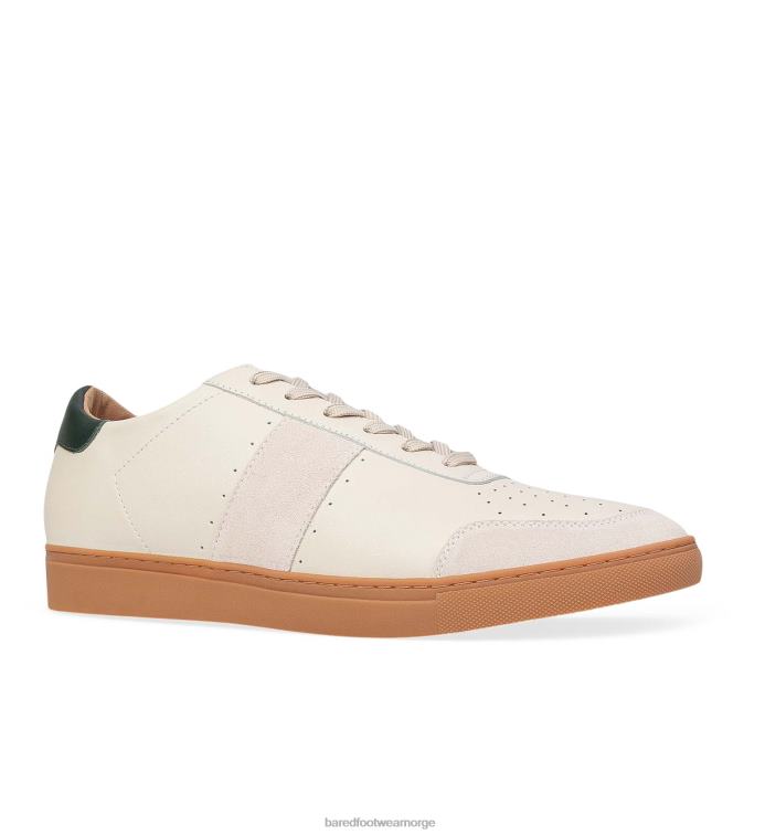 Bared Footwear menn magnox V20X56 ecru skinn med gummisåle joggesko
