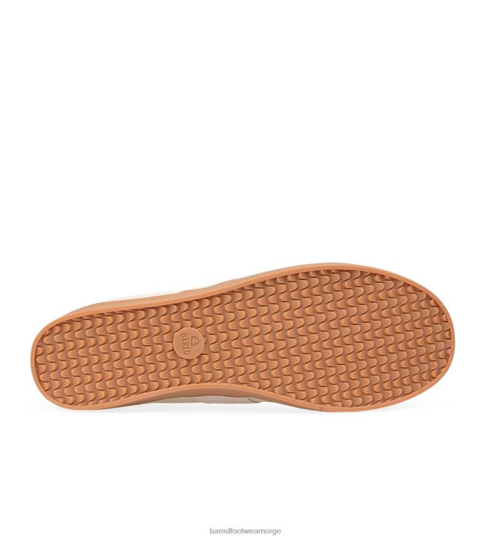 Bared Footwear menn magnox V20X56 ecru skinn med gummisåle joggesko