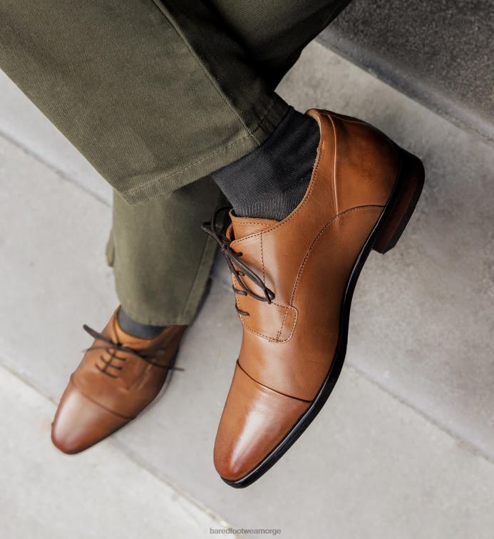 Bared Footwear menn osmium V20X13 brune snørebånd i skinn