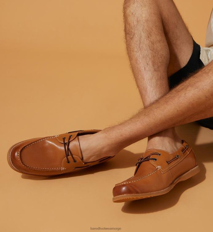 Bared Footwear menn polonium V20X40 solbrune båtsko i skinn