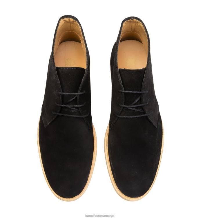 Bared Footwear menn radon V20X9 svarte semskede støvletter