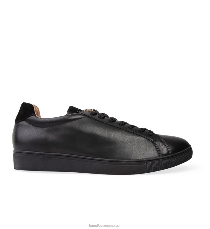 Bared Footwear menn svovel V20X63 svart skinn med sorte joggesko