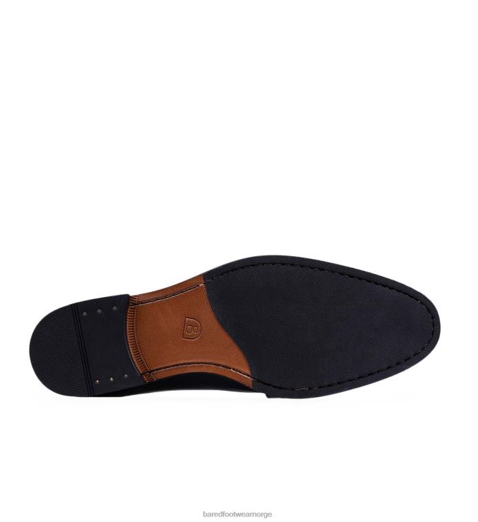 Bared Footwear menn vanadium V20X46 doble munker i svart skinn