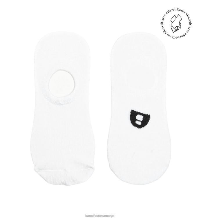 Bared Footwear unisex usynlig sokk 2 - pakke V20X353 invisable sokk 2 - pakke hvit