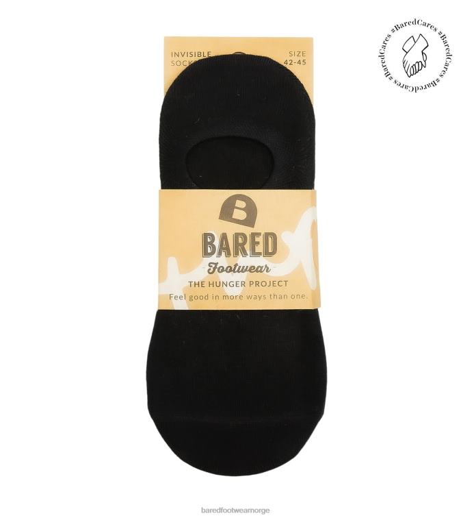 Bared Footwear unisex usynlig sokk 2 - pakke V20X354 invisable sokk 2 - pakke svart