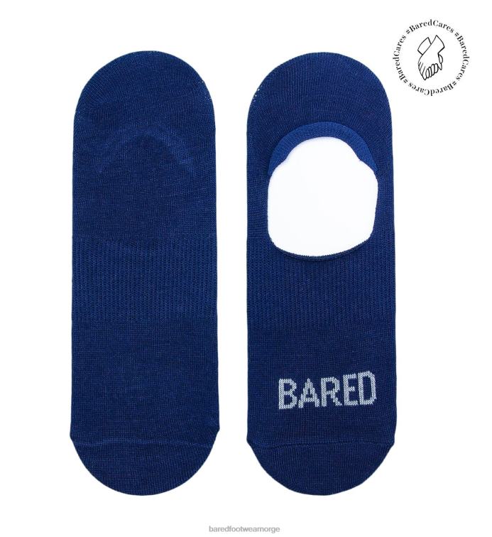 Bared Footwear unisex usynlige sokker V20X341 marine og grå