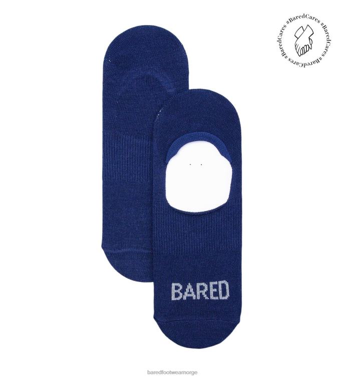 Bared Footwear unisex usynlige sokker V20X341 marine og grå